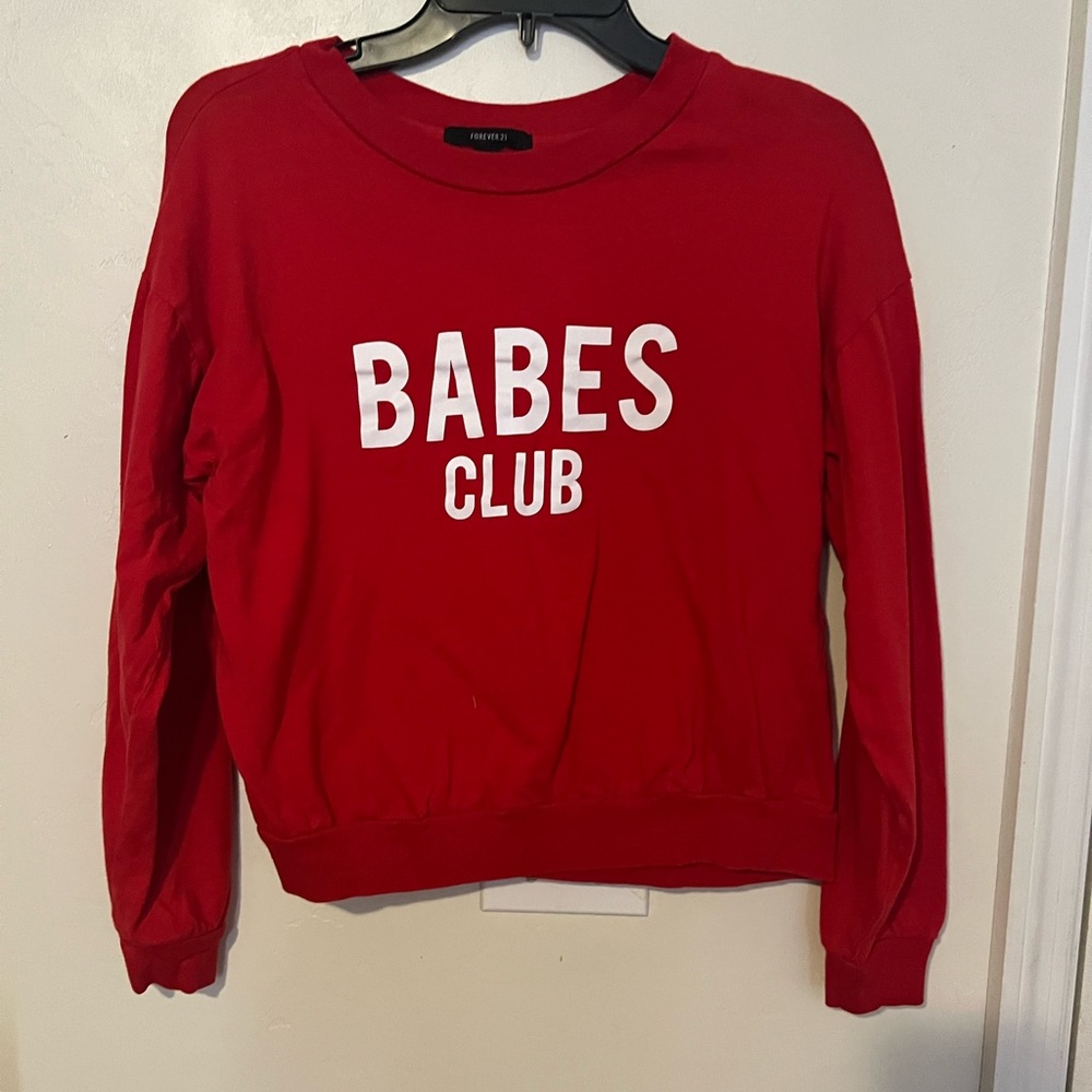 Red long sleeve shirt